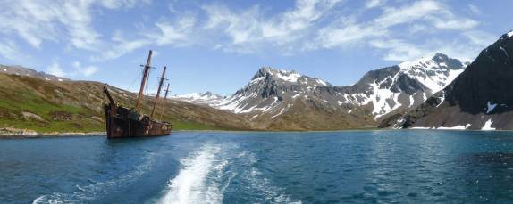 Hora de deixar a belíssima baía de Ocean Harbour, na Geórgia do Sul, para trás